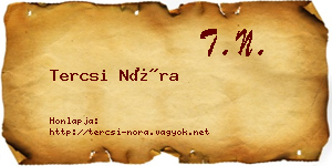 Tercsi Nóra névjegykártya