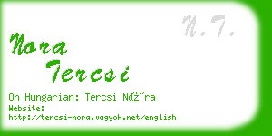 nora tercsi business card